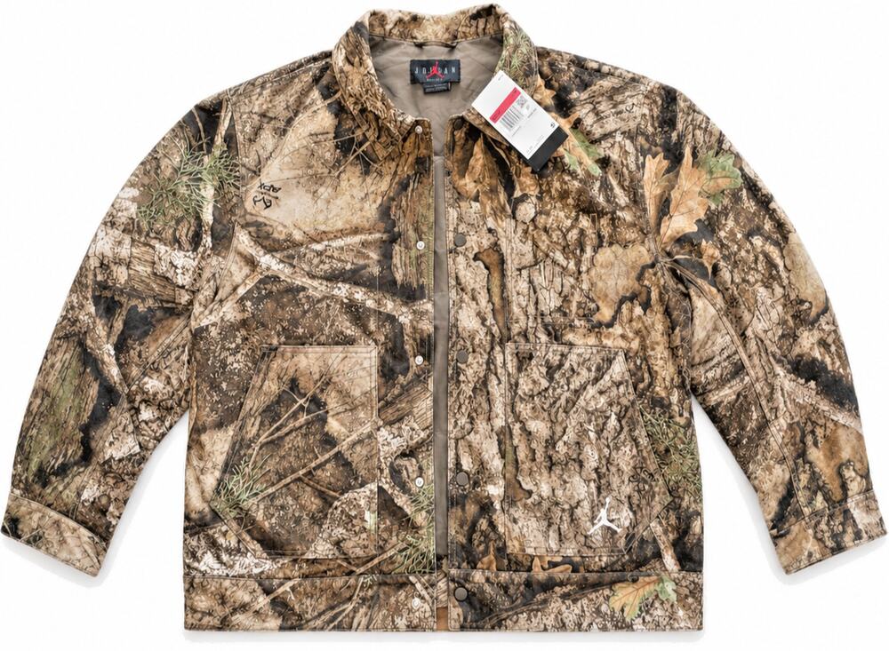 Nike Jordan Flight Chicago Realtree Jacket Men’s Olive/Sail HV0649-222 NWT Large